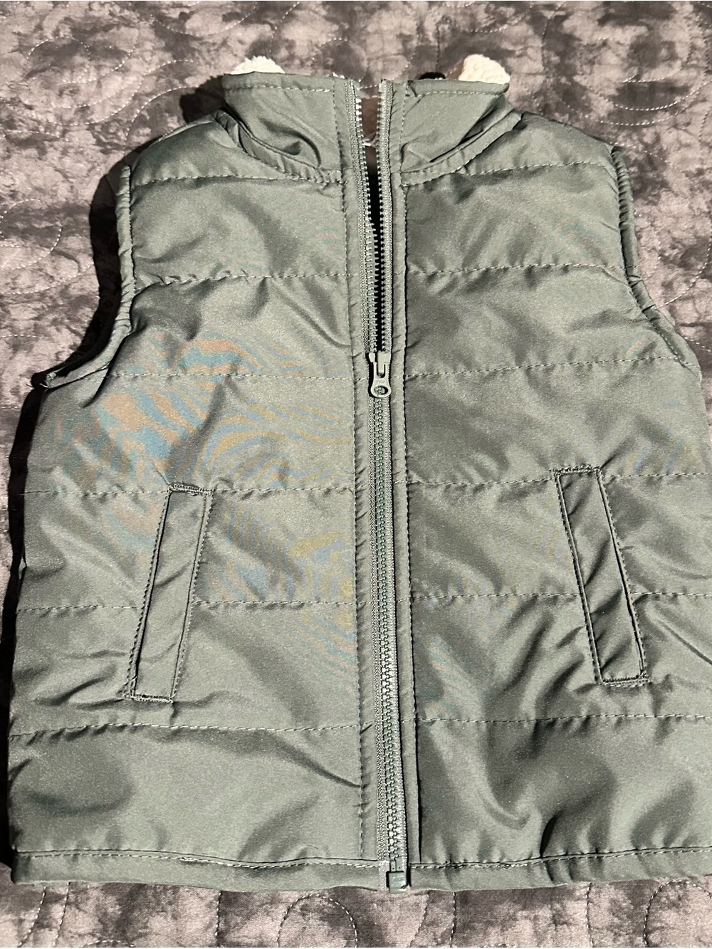 Carters Kids Puffer Vest - Olive Green